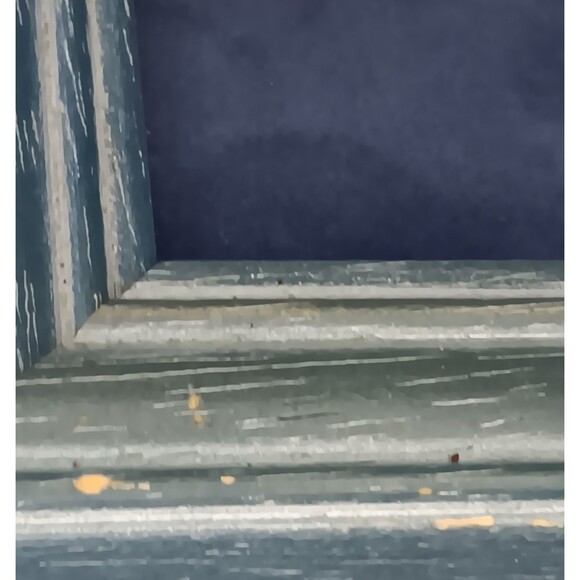 VTG Barbara Mock Sunflowers Print Matted Framed Blue Yellow Black & White Checks - Picture 11 of 15